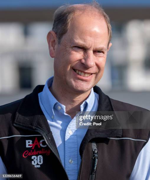 Prince Edward, Earl of Wessex during a Great British Beach Clean on September 20, 2020 in Portsmouth, United Kingdom.