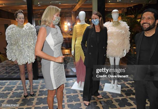 Caroline Dinenage, Minister for Digital and Culture,, CEO of the British Fashion Council Caroline Rush and Osman Yousefzada attend the OSMAN...