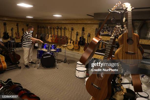 Selling Instruments 29 Is The First Shop Selling Musical Instruments In The Gaza Strip ...