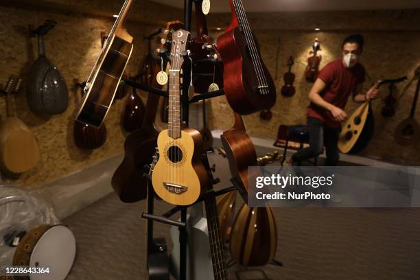 Selling Instruments 29 Is The First Shop Selling Musical Instruments In The Gaza Strip ...