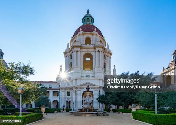 General view of Pasadena City Hall, used as a facade for the television show 'Parks and Recreation' on September 22, 2020 in Pasadena, California.