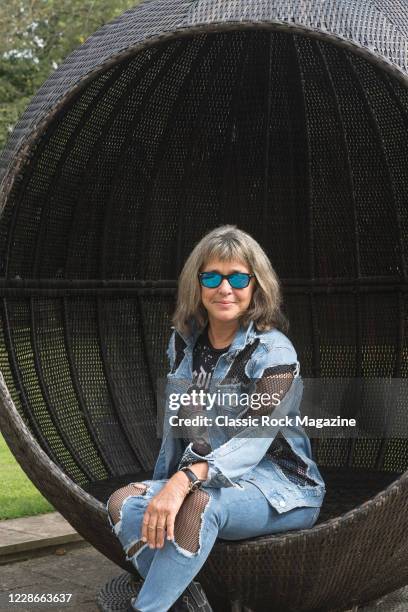 Portrait of American rock musician Suzi Quatro, photographed at her home in Essex, England, on August 16, 2017.