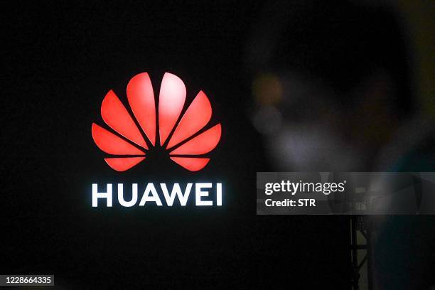 Huawei logo is seen during the Huawei Connect Conference in Shanghai on September 23, 2020. - China OUT / China OUT