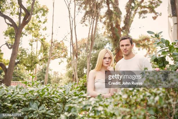 Actors Elle Fanning & Nicholas Hoult are photographed for Emmy magazine on January 17, 2020 in Pasadena, California.