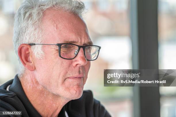 Head Coach Craig MacTavish of Lausanne HC looks on during a press conference at Hotel Royal Savoy on September 23, 2020 in Lausanne, Switzerland.