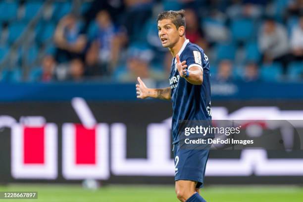 Cristian Gamboa of VfL Bochum looks on during the Second Bundesliga match between VfL Bochum 1848 and FC St. Pauli at Vonovia Ruhrstadion on...