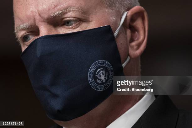 Admiral Brett Giroir, U.S. Assistant secretary for health, listens during a Senate Health Education Labor and Pensions Committee hearing in...