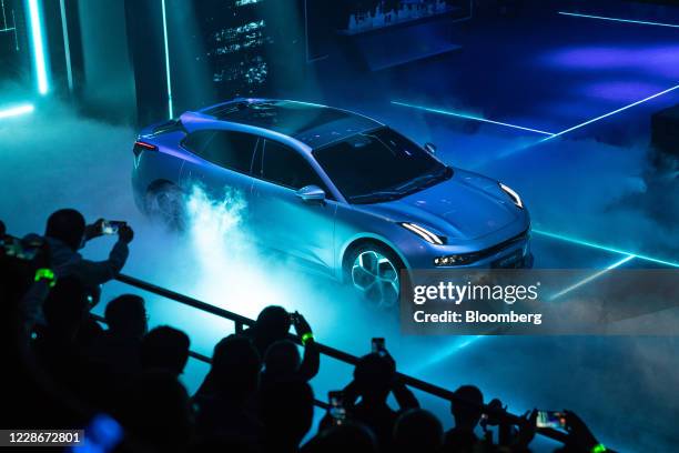 The Geely Automobile Holdings Ltd. Lynk & Co. Zero Concept vehicle is unveiled during a launch event in Beijing, China, on Wednesday, Sept. 23, 2020....