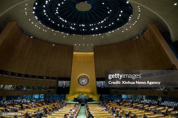 Sept. 22, 2020 -- United Nations Secretary-General Antonio Guterres addresses the general debate of the 75th session of the UN General Assembly at...