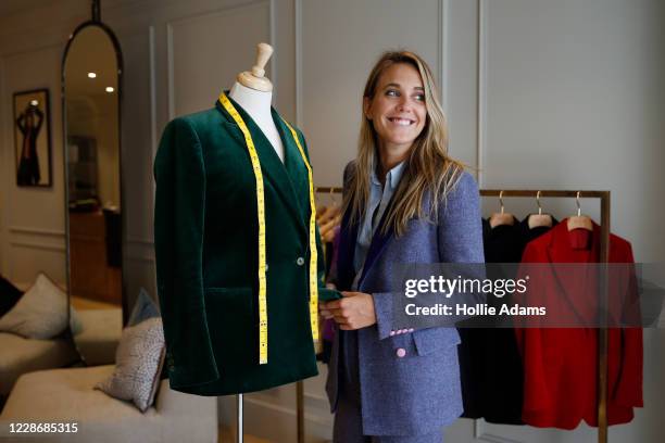 The Deck founder Daisy Knatchbull poses for a portrait next to a mannequin at The Deck on Saville Row on September 24, 2020 in London, England. The...