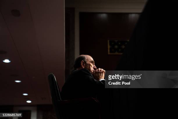 Elliot Abrams, special representative for Iran and Venezuela at the State Department, attends a Senate Committee on Foreign Relations hearing on US...