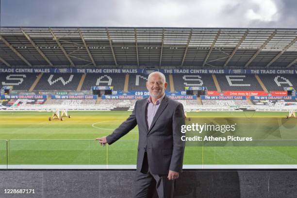 Julian Winter new CEO for Swansea City poses for a portrait after a press conference at the Liberty Stadium on September 22, 2020 in Swansea, Wales.