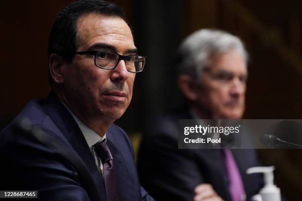 Steven T. Mnuchin, Secretary, Department of the Treasury during the Senate's Committee on Banking, Housing, and Urban Affairs hearing examining the...