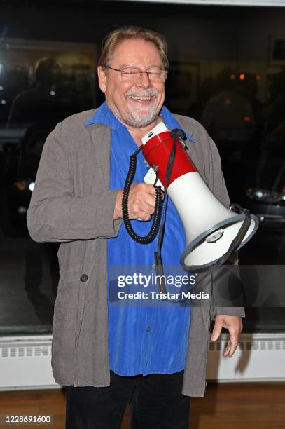 Juergen von der Lippe during the "AENO Malerei und Fotografie - Anne Dohrenkamp and André Kowalski" exhibition opening at Hotel Mond Fine Arts on...