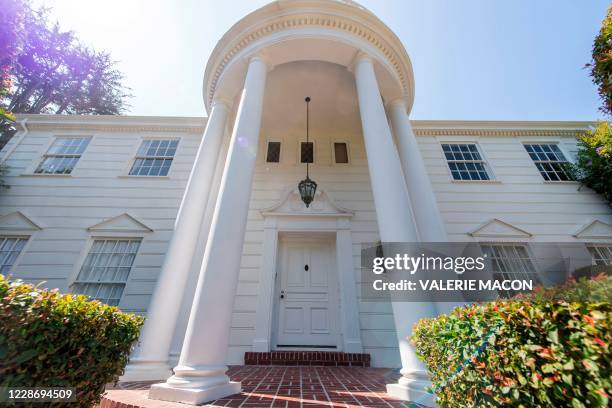 View of the entrance of the "Fresh Prince of Bel Air" mansion on September 24 in Brentwood, California. - The "Fresh Prince of Bel-Air" series, which...