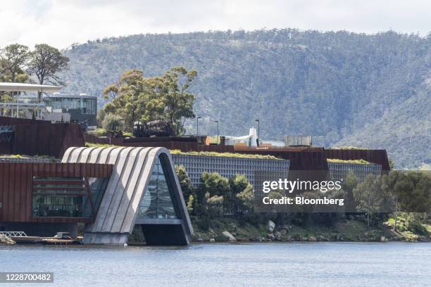 The Museum of Old and New Art , closed since mid-March due to the coronavirus, stands in Hobart, Tasmania, Australia, on Monday, Sept. 21, 2020....