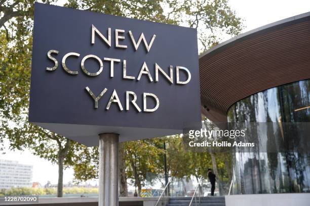 General view of Scotland Yard on September 25, 2020 in London, England. A murder investigation has been launched following the death of a police...