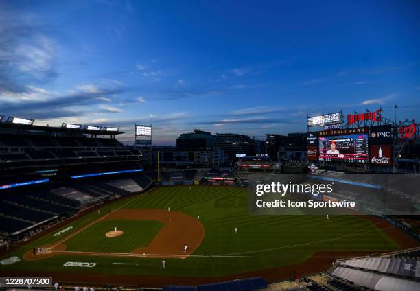 General view during the Philadelphia Phillies versus the Washington Nationals on September 23, 2020 at Nationals Park in Washington, D.C.