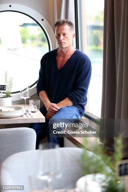 Til Schweiger attends the Barefoot Boat by Til Schweiger pre-opening by Donauschifffahrt Wurm & Noe on September 25, 2020 in Regensburg, Germany.