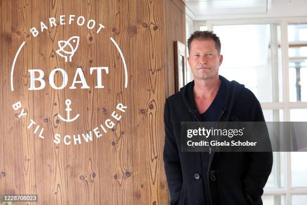 Til Schweiger attends the Barefoot Boat by Til Schweiger pre-opening by Donauschifffahrt Wurm & Noe on September 25, 2020 in Regensburg, Germany.