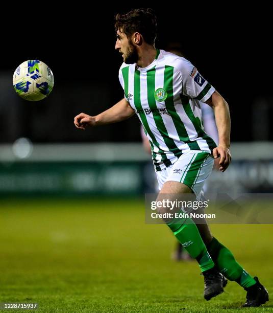 Bray , Ireland - 25 September 2020; Aaron Barry of Bray Wanderers during the SSE Airtricity League Premier Division match between Bray Wanderers and...