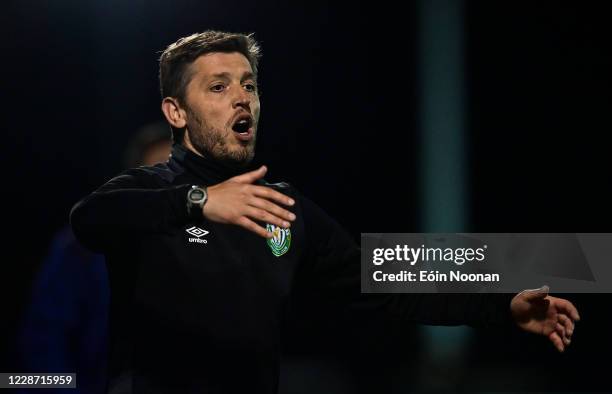 Bray , Ireland - 25 September 2020; Bray Wanderers manager Gary Cronin during the SSE Airtricity League Premier Division match between Bray Wanderers...