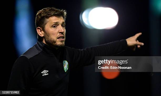 Bray , Ireland - 25 September 2020; Bray Wanderers manager Gary Cronin during the SSE Airtricity League Premier Division match between Bray Wanderers...