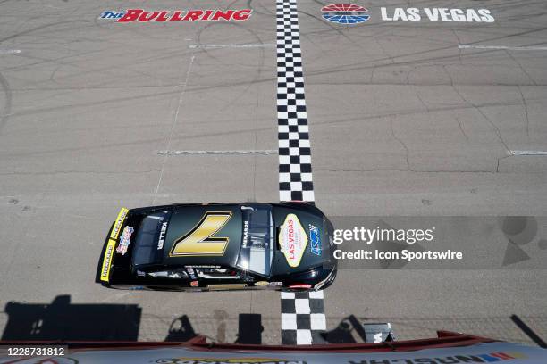 Kyle Keller Ford crosses the start/finish line during the General Tires 150 ARCA Menards Series West race on Sept. 26, 2020 at The Bullring at Las...