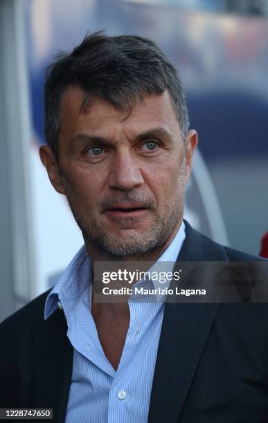 Technical director of Milan Paolo Maldini during the Serie A match between FC Crotone and AC Milan at Stadio Comunale Ezio Scida on September 27,...