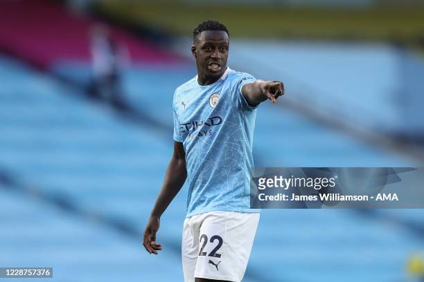 Benjamin Mendy of Manchester City during the Premier League match between Manchester City and Leicester City at Etihad Stadium on September 27, 2020...