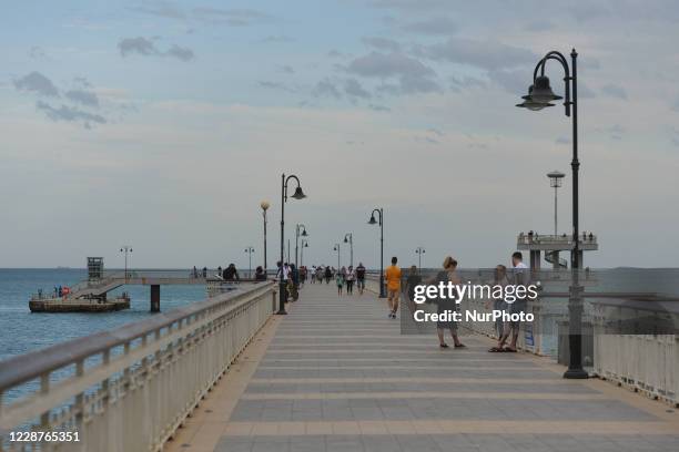 The Pier of Burgas. On Saturday, September 26 in Burgas, Poland.