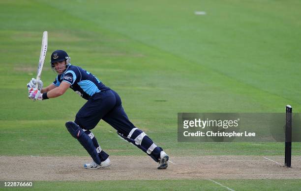 Lou Vincent of Sussex in action during the Clydesdale Bank 40 match between Middlesex and Sussex at Lords on August 29, 2011 in London, England.
