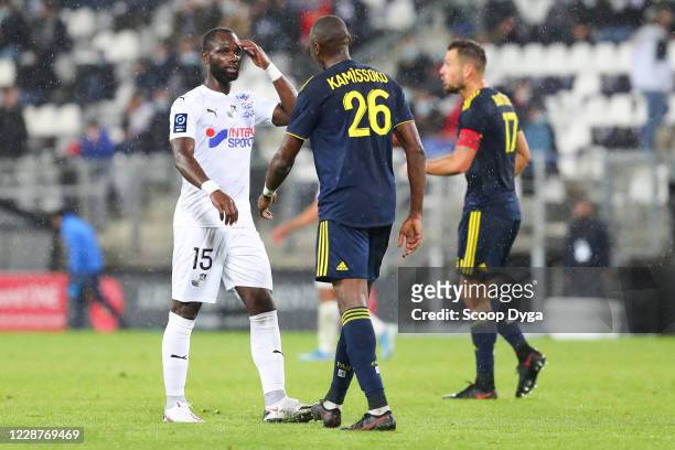 Moussa KONATE of AMIENS and Mamadou KAMISSOKO of PAU during the Ligue 2 match between Amiens and Pau on September 26, 2020 in Amiens, France.