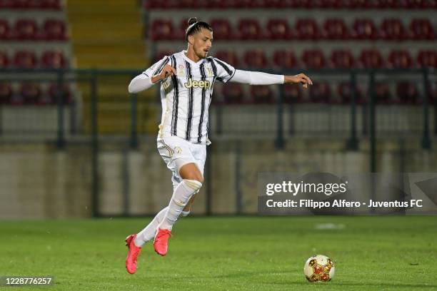 Radu Dragusin of Juventus during the Serie C match between Juventus U23 and Pro Sesto at Stadio Giuseppe Moccagatta on September 28, 2020 in...