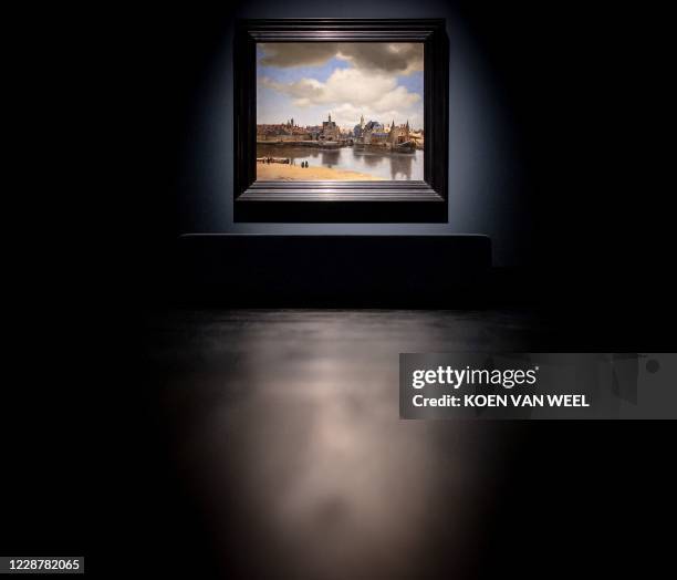 The exhibition 'Only with Vermeer - the most beautiful painting in the world', is exhibited at the Mauritshuis in The Hague, on September 2020, with...