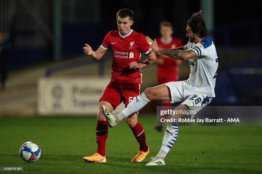 Tranmere Rovers v Liverpool U21 - EFL Trophy