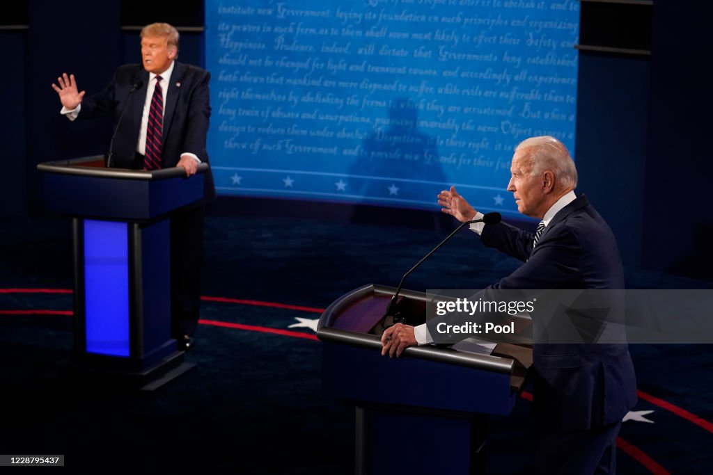 Donald Trump And Joe Biden Participate In First Presidential Debate