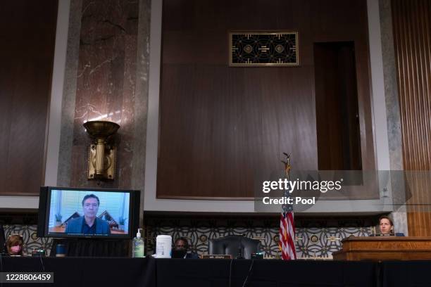 Sen. Ben Sasse questions former FBI Director James Comey, who was appearing remotely, at a hearing of the Senate Judiciary Committee on September 30,...