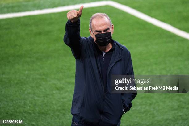 Avram Grant seen during the training session at Tottenham Hotspur Stadium on September 30, 2020 in London, England.