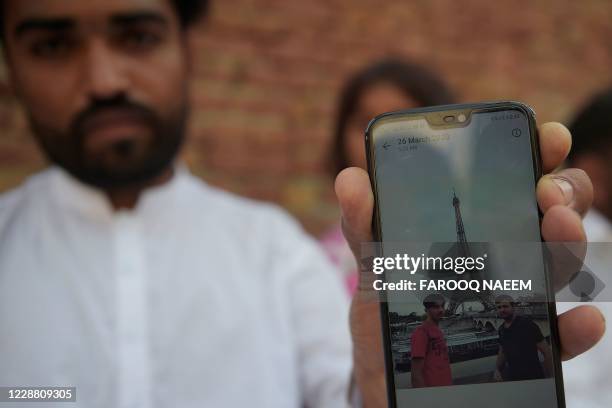 In this picture taken on September 29 Ghulam Mustafa, brother of Hassan Arshad , an 18-year-old Pakistani born who injured two people in a meat...