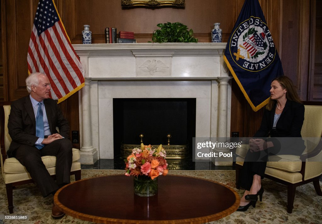 Senators Meet With Supreme Court Nominee Amy Coney Barrett