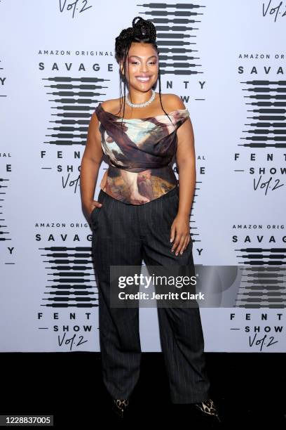 In this image released on October 2, Paloma Elsesser attends Rihanna's Savage X Fenty Show Vol. 2 presented by Amazon Prime Video at the Los Angeles...