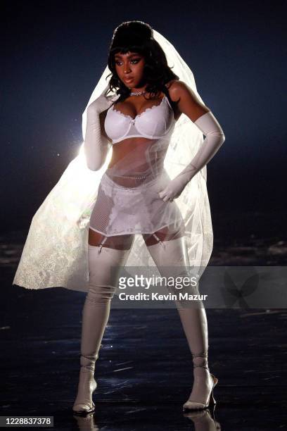 In this image released on October 2, Normani is seen onstage during Rihanna's Savage X Fenty Show Vol. 2 presented by Amazon Prime Video at the Los...