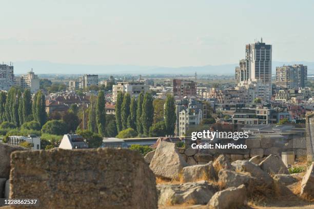 View of Plovdiv from Nebet Tepe. On October 2nd in Plovdiv, Bulgaria.