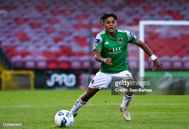 Cork , Ireland - 3 October 2020; Uniss Kargbo of Cork City during the SSE Airtricity League Premier Division match between Cork City and St....