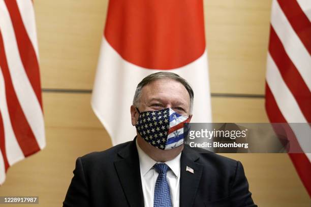 Michael Pompeo, U.S. Secretary of State, poses for a photograph prior to the meeting with Japan's Prime Minister Yoshihide Suga, not pictured, in...