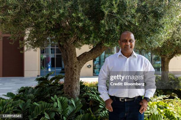Sanjay Shah, chief executive officer of Elysium Global Ltd., poses for a photograph at The Pointe on the Palm Jumeriah in Dubai, United Arab...