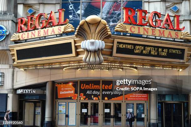 Regal Cinemas logo seen at their theatre. Regal Cinemas which is the second-largest operator of theatres in the United States, plans to close all 500...