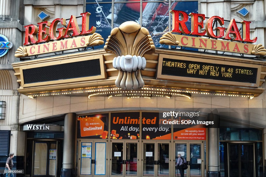 Regal Cinemas logo seen at their theatre. Regal Cinemas...