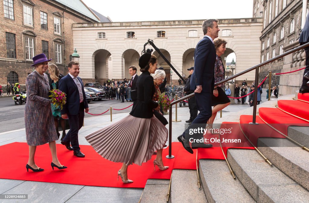 The Danish Royal Family Attend  Parliament Opening